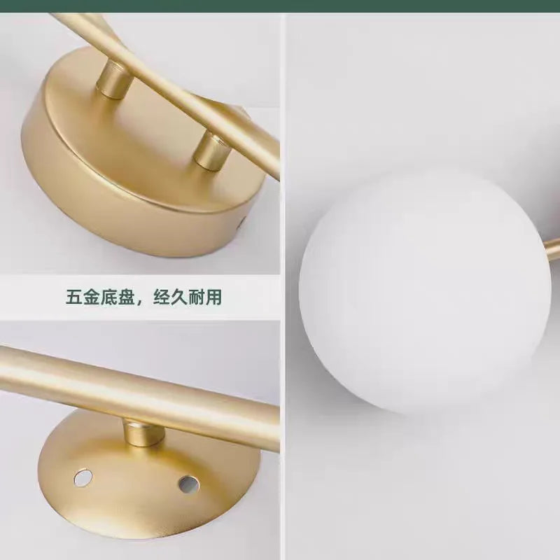 LED Glass Wall lamp Creative White Ball  LED Corridor Lamp Entrance Cloakroom Balcony Bedroom Dining Room Lighting Fixtures