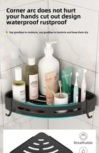 2/3Pc Strong Adhesive No-Drill Shower Shelf – Waterproof Wall Storage Organizer for Bathroom