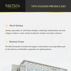 Santaya Solid Brass Kitchen Cabinet Handle PVD Gold Furniture Pulls Wardrobe Long Handles Dresser Drawer Knobs