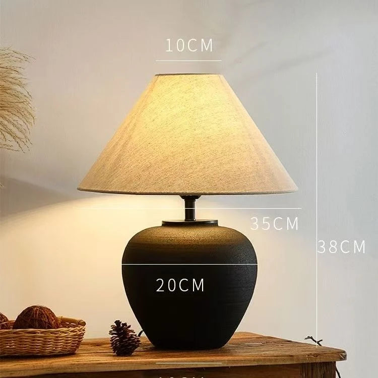 Retro Ceramic Floor Lamp, Bedroom Table Floor Lamp, Living Room Bedside Floor Lamp, Room Decoration Indoor Lighting Lamp