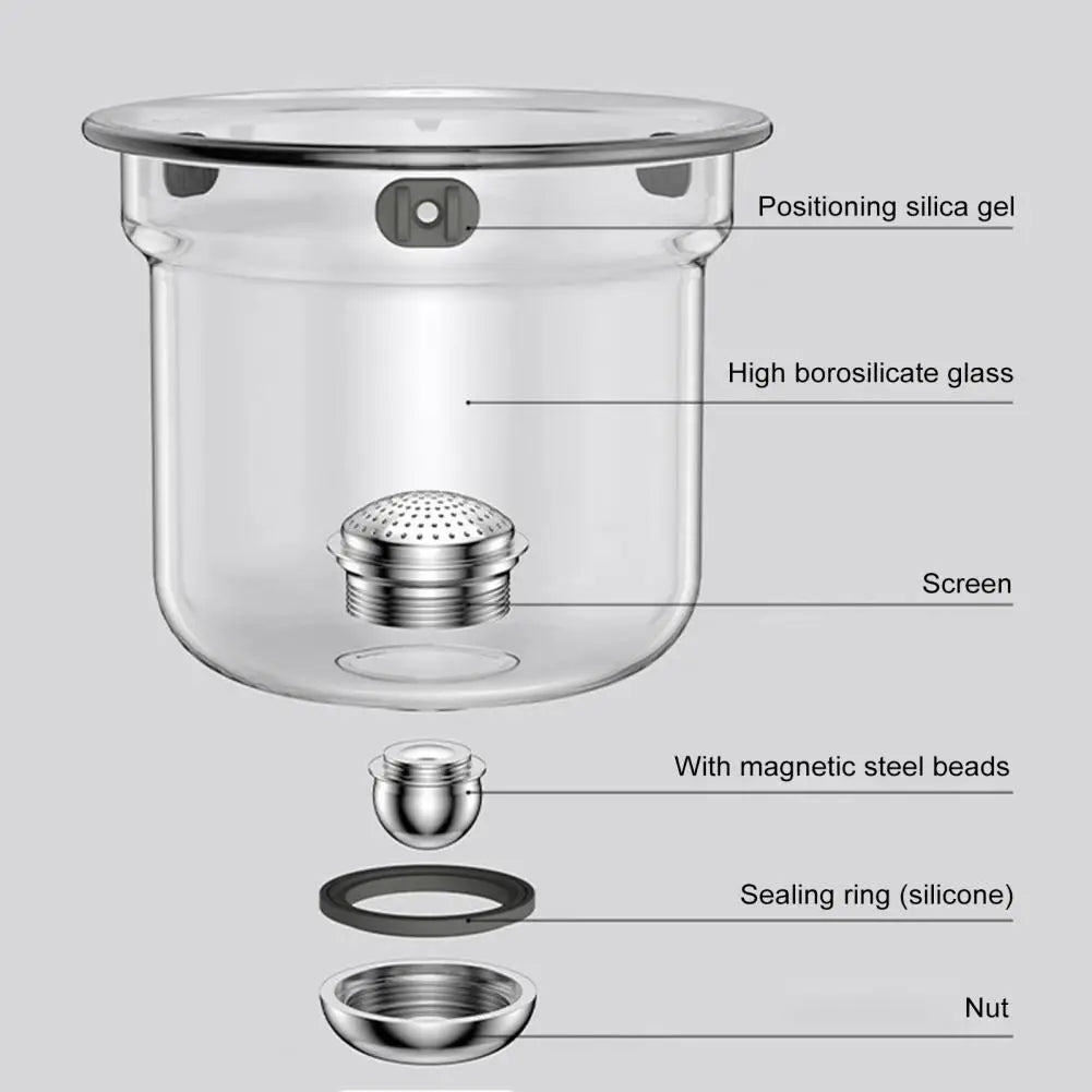 1 Set Glass Teapot Water Separation Wooden Handle Glass Tea Kettle With Infuser Drip-Free Spout Tea Pot For Tea Brewing