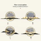 TINNY Modern Wall Picture Light LED Chinese Creative Circular Landscape Mural Sconce Lamp For Home Living Bedroom Study