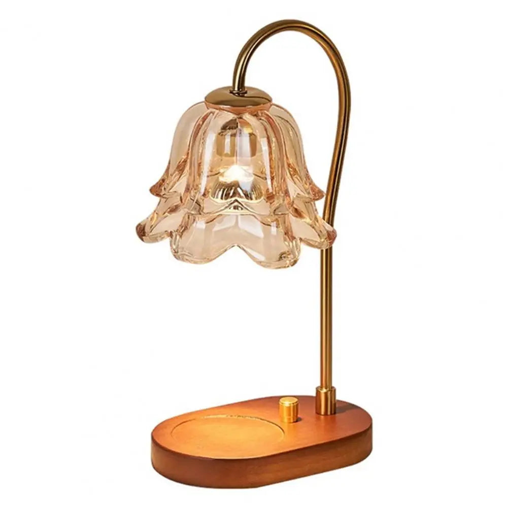 Candle Warmer Lamp with Timer&Adjustable Brightness- Wooden Base Wax Melter for Home, Office, Aromatherapy & Decorative Lighting