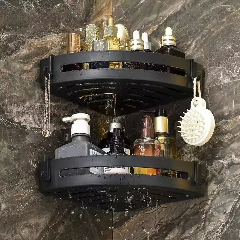 2/3Pc Strong Adhesive No-Drill Shower Shelf – Waterproof Wall Storage Organizer for Bathroom