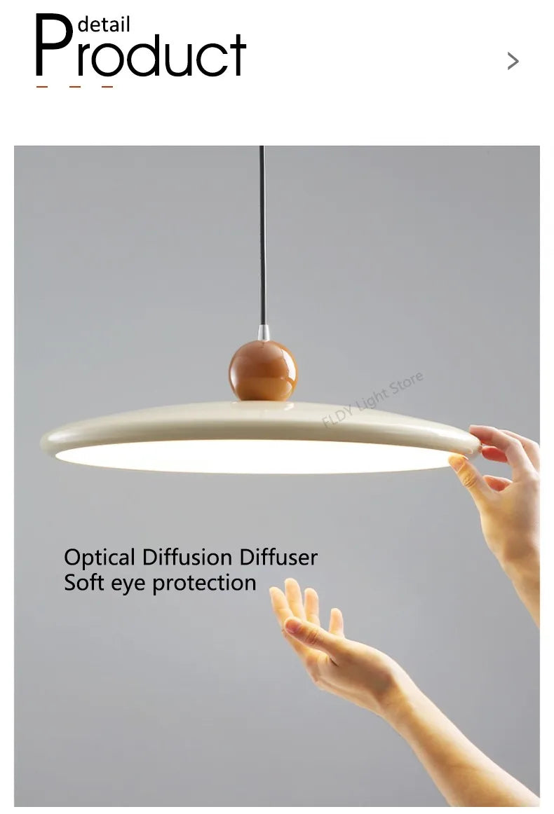 Restaurant chandelier Nordic cream style UFO bar island table light modern simple  French dining table dining room lamps