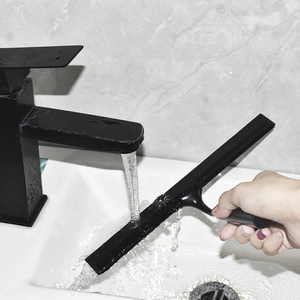 All-Purpose Shower Squeegee 10'' Golden Color Silicone Scrape Stainless Steel Handle Wiper Bathroom Mirror Glass Car Squeegee