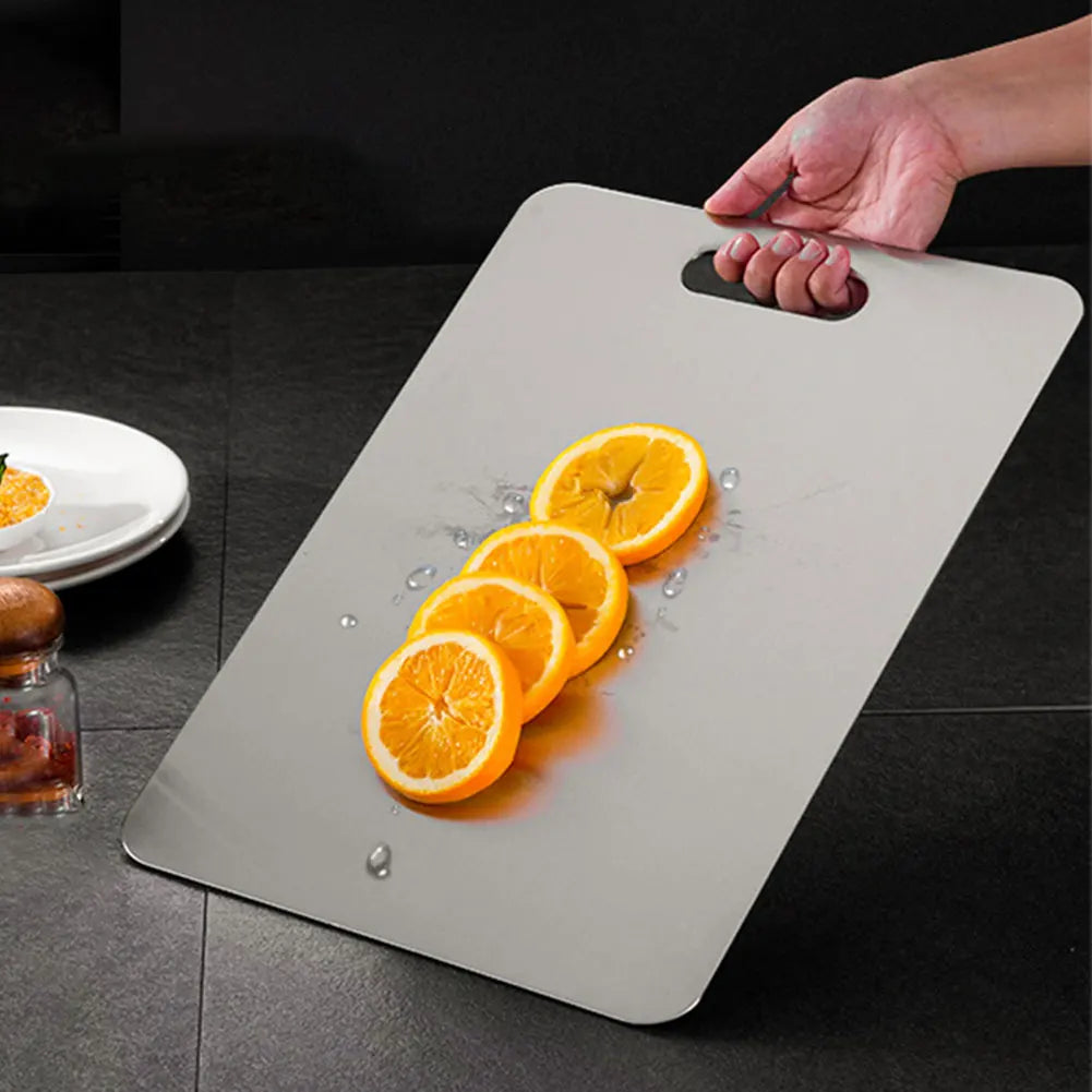 Titanium Cutting Boards for Kitchen, Stainless Steel Cutting Board, 304 Stainless Steel Double-Sided Food Grade Cutting Board