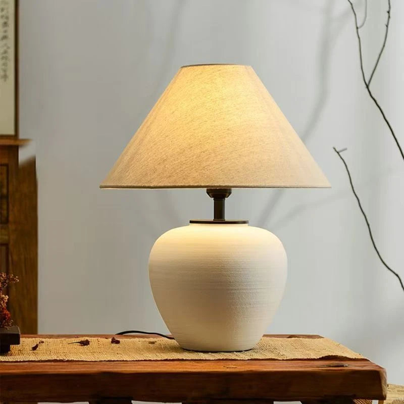 Retro Ceramic Floor Lamp, Bedroom Table Floor Lamp, Living Room Bedside Floor Lamp, Room Decoration Indoor Lighting Lamp