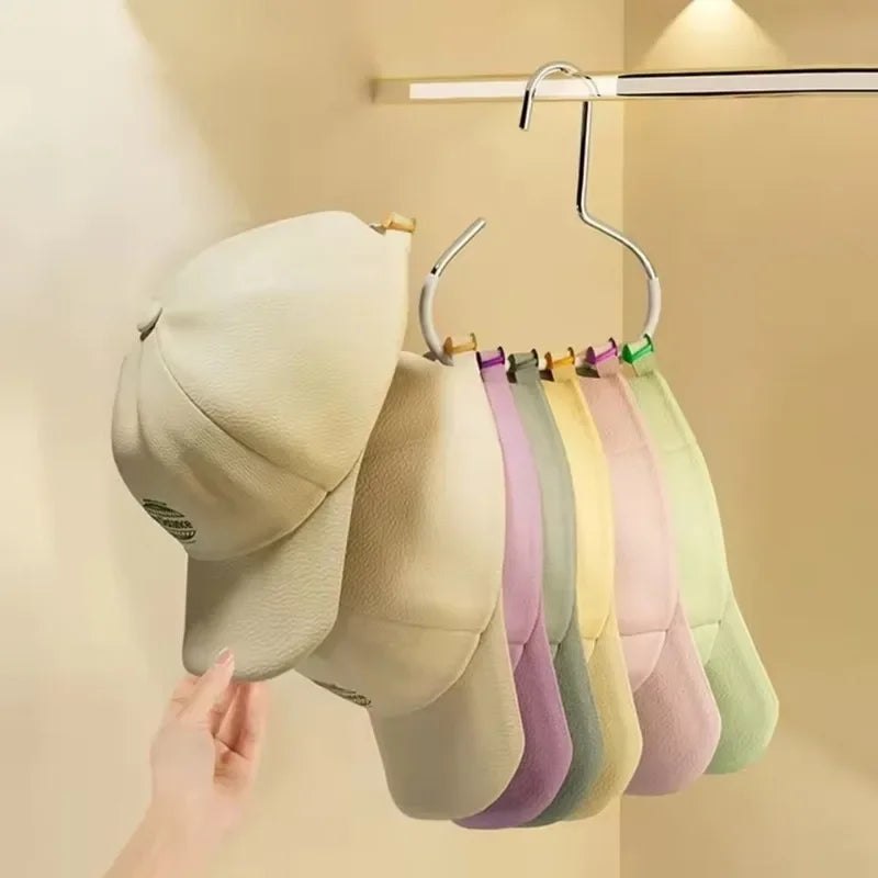Durable Circle Ring Hat Hanger Non-marking Non-slip Hat Storage Hook Scarf Towel Tie Hanging Rack
