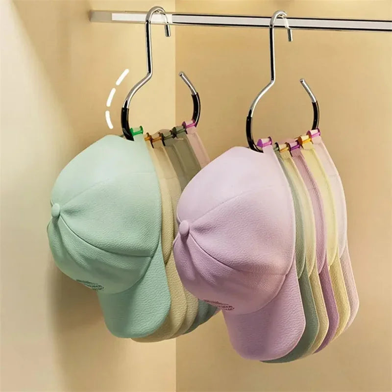 Durable Circle Ring Hat Hanger Non-marking Non-slip Hat Storage Hook Scarf Towel Tie Hanging Rack