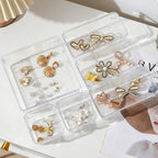 7 件套 Desk Drawer Organizers Set Plastic Bathroom Storage Makeup Organizer Clear Transparent Storage Box Drawer Organizer