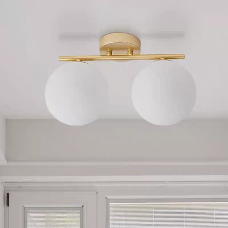 LED Glass Wall lamp Creative White Ball  LED Corridor Lamp Entrance Cloakroom Balcony Bedroom Dining Room Lighting Fixtures