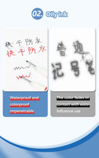 4Pcs Deep Hole Long Nib Markers For Pen Set Waterproof Fine Tip for Metal, wood & Furniture Marking