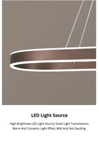 Nordic LED Restaurant Chandelier Ring Aluminum Chandelier Suitable For Kitchen Restaurant Hanging Chandelier Lustre Lighting