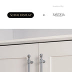 Santaya Solid Brass Kitchen Cabinet Handle PVD Gold Furniture Pulls Wardrobe Long Handles Dresser Drawer Knobs