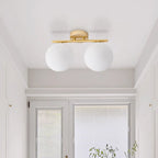 LED Glass Wall lamp Creative White Ball  LED Corridor Lamp Entrance Cloakroom Balcony Bedroom Dining Room Lighting Fixtures