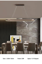 Nordic LED Restaurant Chandelier Ring Aluminum Chandelier Suitable For Kitchen Restaurant Hanging Chandelier Lustre Lighting