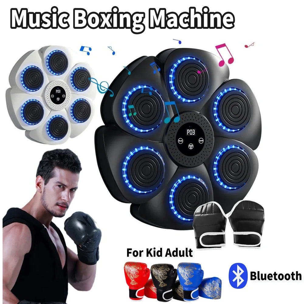 Smart Music Boxing Machine Bluetooth Boxing Reaction Wall Target Muay Thai Training Sandbag RGB Light Punching Equipment ﻿