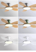 52inch Modern LED 60W Low Floor DC Motor 35W Ceiling Fans With Remote Control Simple Ceiling Fan With Light Home Fan 220V