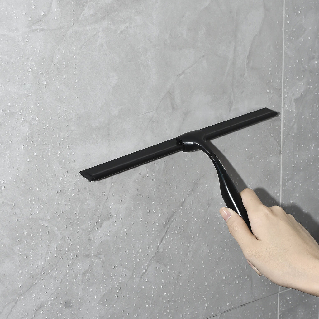 All-Purpose Shower Squeegee 10'' Golden Color Silicone Scrape Stainless Steel Handle Wiper Bathroom Mirror Glass Car Squeegee