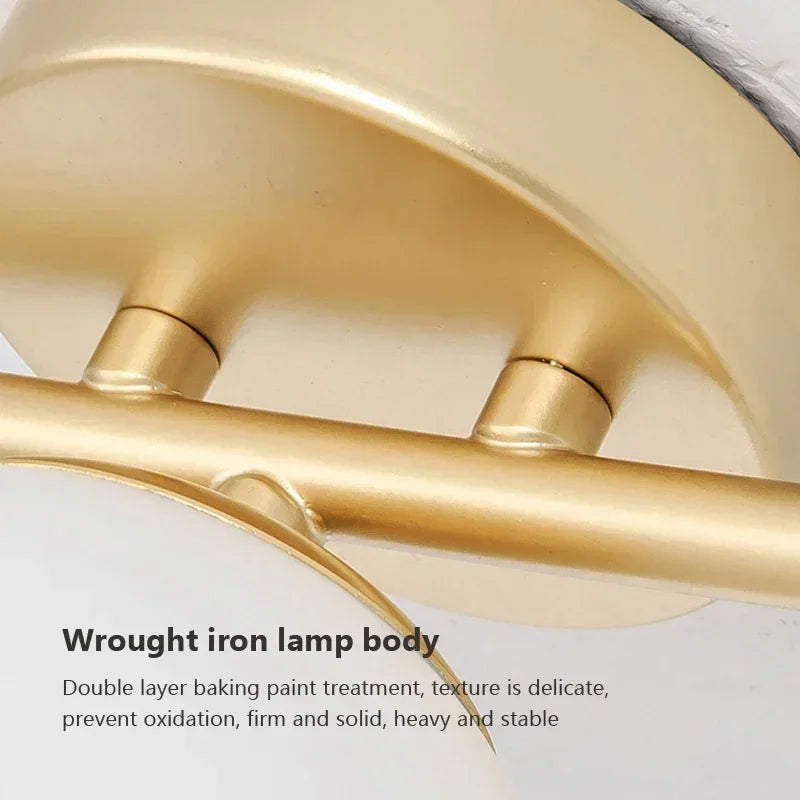 LED Glass Wall lamp Creative White Ball  LED Corridor Lamp Entrance Cloakroom Balcony Bedroom Dining Room Lighting Fixtures