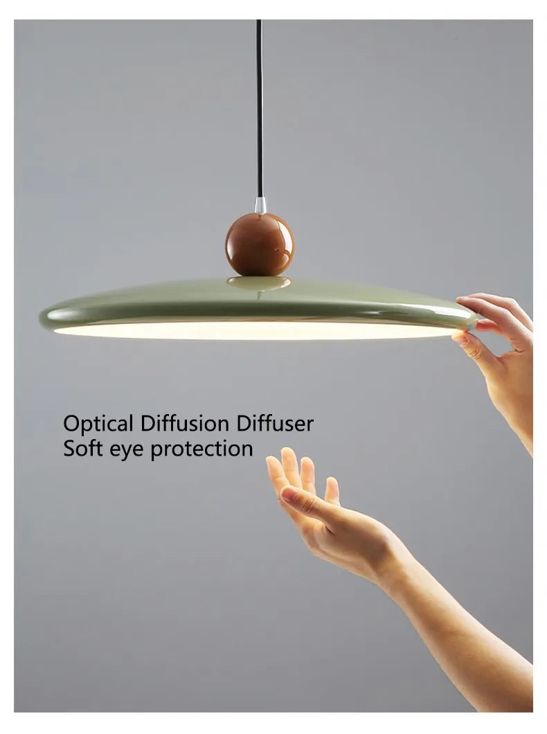 Restaurant chandelier Nordic cream style UFO bar island table light modern simple  French dining table dining room lamps