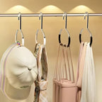 Durable Circle Ring Hat Hanger Non-marking Non-slip Hat Storage Hook Scarf Towel Tie Hanging Rack