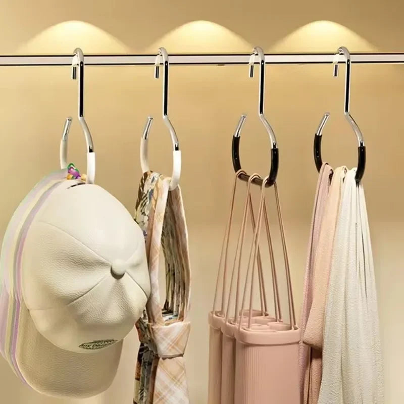 Durable Circle Ring Hat Hanger Non-marking Non-slip Hat Storage Hook Scarf Towel Tie Hanging Rack