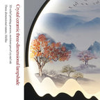 TINNY Modern Wall Picture Light LED Chinese Creative Circular Landscape Mural Sconce Lamp For Home Living Bedroom Study