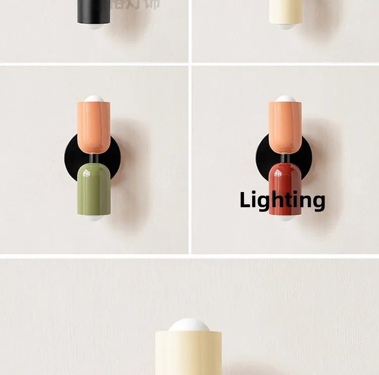 Modern Cream Style Wall Sconce, Double Head Up and Down Light for Bedroom, Corridor & Bedside Decoration