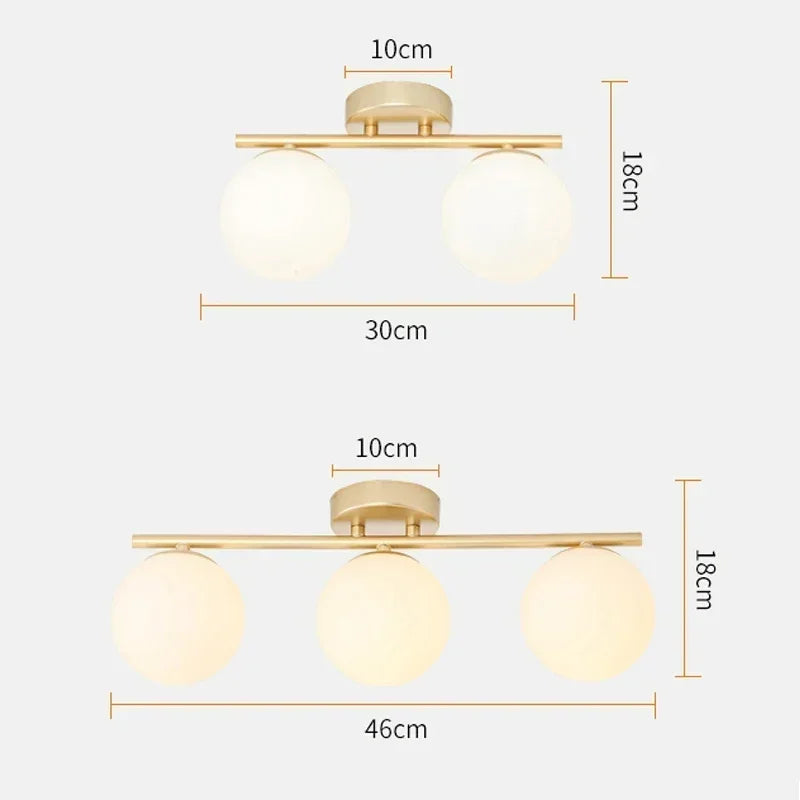 LED Glass Wall lamp Creative White Ball  LED Corridor Lamp Entrance Cloakroom Balcony Bedroom Dining Room Lighting Fixtures