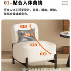 Wabi-sabi Single Designer Lazy Sofa Homestay Lamb Velvet Discuss Reception Lounge Chair Bedroom Living Room Furniture