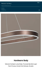 Nordic LED Restaurant Chandelier Ring Aluminum Chandelier Suitable For Kitchen Restaurant Hanging Chandelier Lustre Lighting