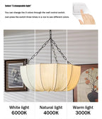Japanese Wabi Sabi Retro Fabric Pendant Lights Living Dining Room Chandelier Lighting Home Decor Bedroom Lustre Led Hanging Lamp