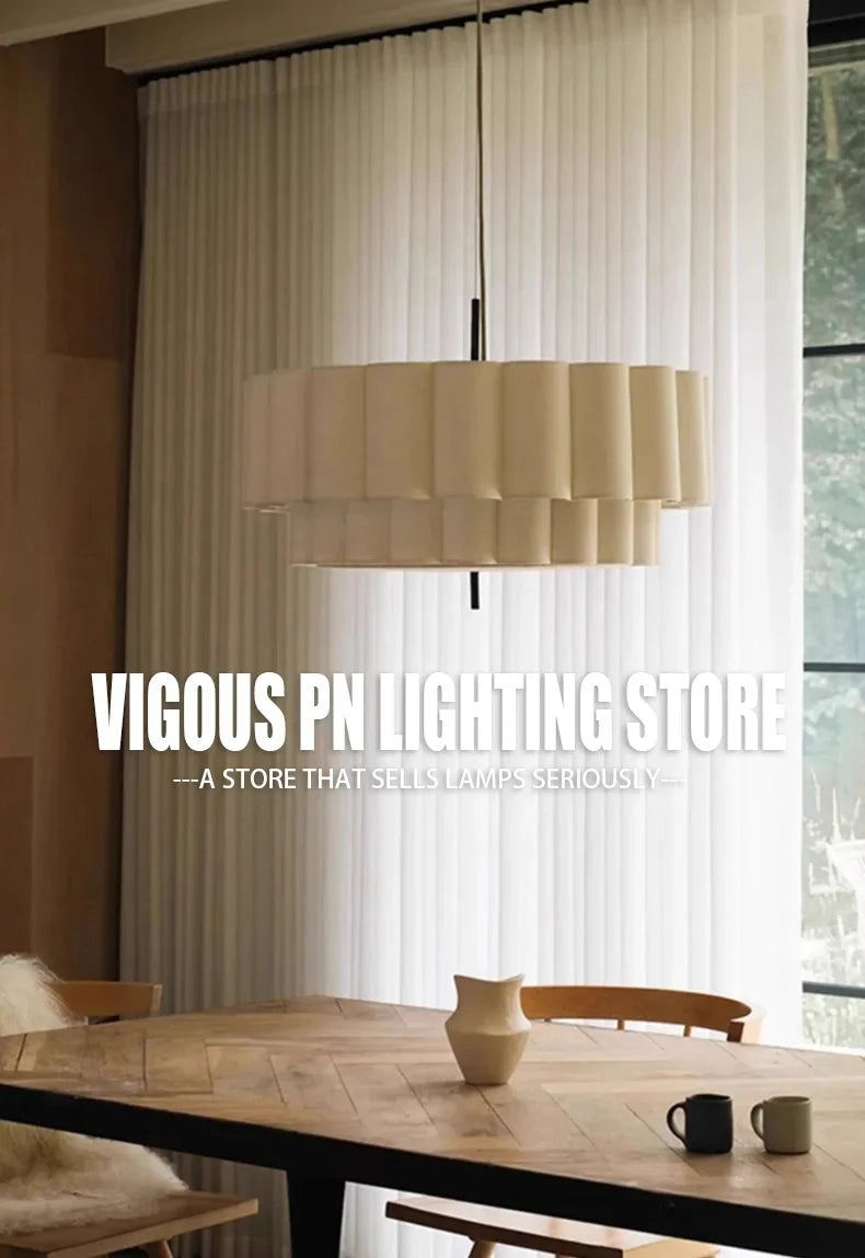 Japanese Wabi Sabi Fabric Ceiling Chandeliers Living Bedroom Decor Lustre Pendant Lights Indoor Lighting Hanging Lamps Fixtures