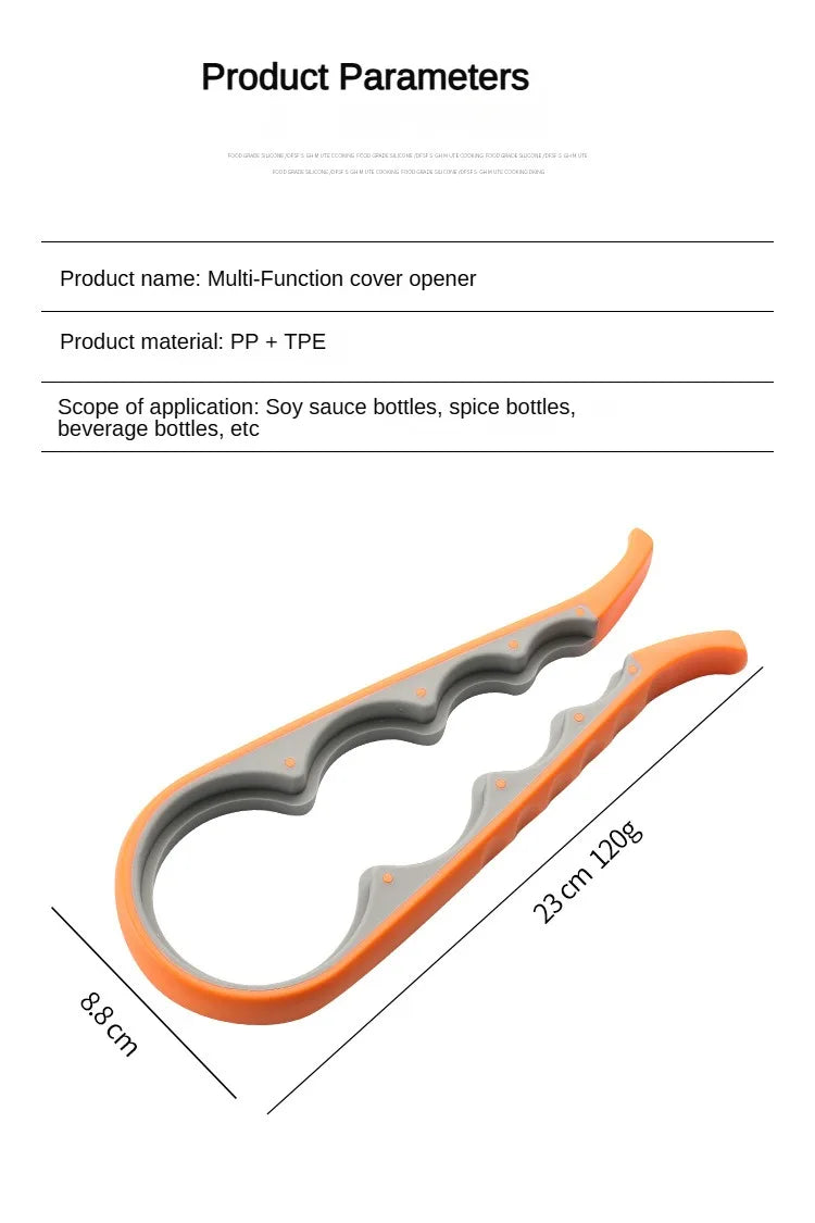 1Pc Four-in-One Bottle Opener Kitchen Multi-Function Can Openers Bottle Opener Non-Slip Labor-Saving Twist Bottle Lid Opener