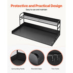 Washer Dryer Countertop with Shelf, 54" x 27" Wooden Laundry Countertop with 2 Hooks & No-Slip Pads