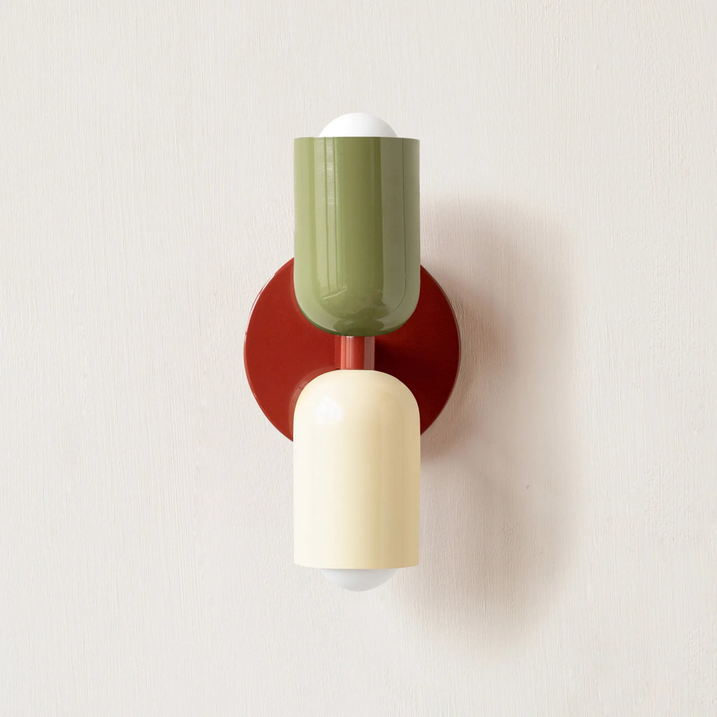 Modern Cream Style Wall Sconce, Double Head Up and Down Light for Bedroom, Corridor & Bedside Decoration