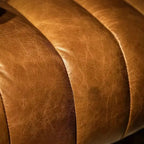 Classic retro style hand-forged chair, second-hand cafe oil wax leather sofa chair, cigar bar godfather chaise longue