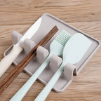 Silicone Tableware Drying Kitchen Utensil Rack Rest Holders Fork Spatula Multifunctional Shelf Organizer Non-Slip Storage Pad