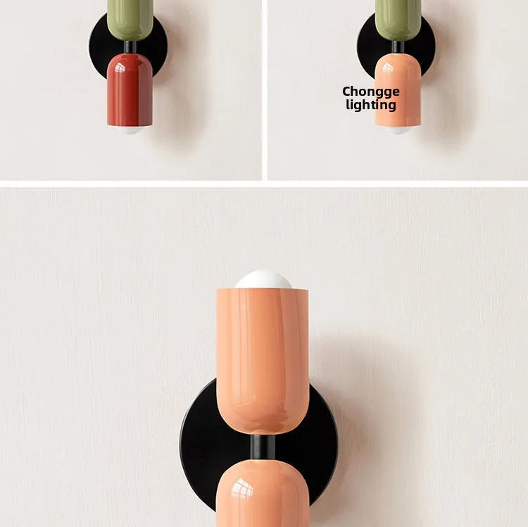 Modern Cream Style Wall Sconce, Double Head Up and Down Light for Bedroom, Corridor & Bedside Decoration