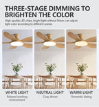 52inch Modern LED 60W Low Floor DC Motor 35W Ceiling Fans With Remote Control Simple Ceiling Fan With Light Home Fan 220V