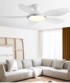 52inch Modern LED 60W Low Floor DC Motor 35W Ceiling Fans With Remote Control Simple Ceiling Fan With Light Home Fan 220V