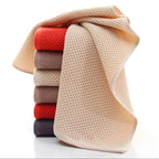 New 100% Cotton Dishcloth Ultra Soft Absorbent Kitchen Towel Household Cleaning Cloth Wash Cloth Kitchen Accessories