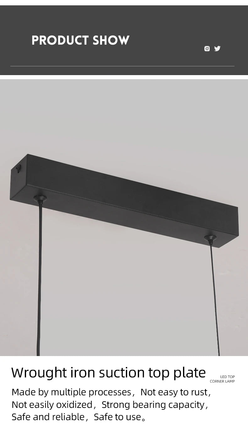 Contemporary Dining Room Pendant Light Sleek LED Arc Hanging Lamp Adjustable Brightness Energy Efficient Ideal for Kitchen Resta