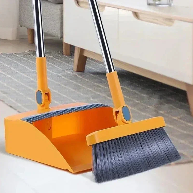 Rotatable Household folding broom broom dustpan set Soft brush whisk broom strip non-stick hair sweeping cleaning and scraping