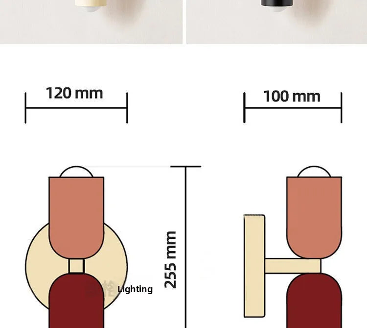 Modern Cream Style Wall Sconce, Double Head Up and Down Light for Bedroom, Corridor & Bedside Decoration