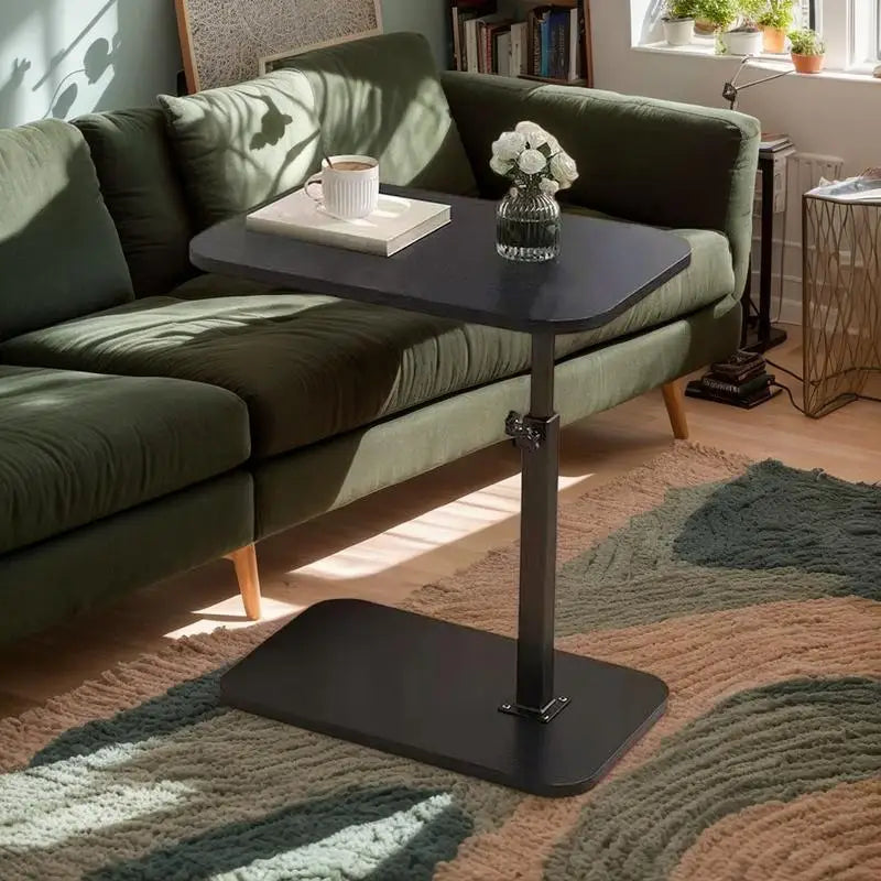 Adjustable C-shaped table for small spaces 360-degree horizontal rotation Multifunctional use suitable for living room bedroom