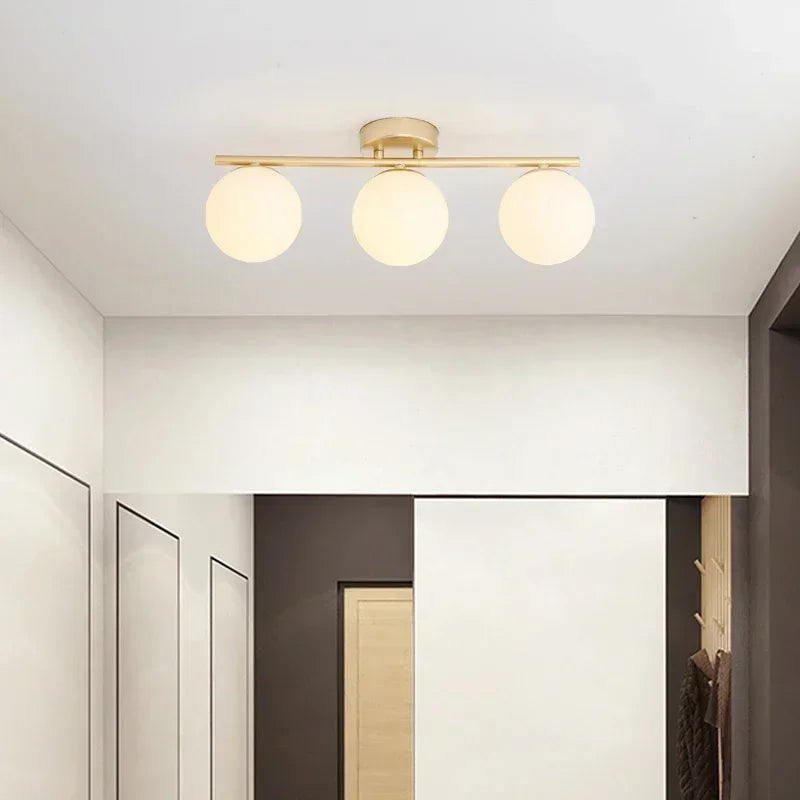 LED Glass Wall lamp Creative White Ball  LED Corridor Lamp Entrance Cloakroom Balcony Bedroom Dining Room Lighting Fixtures