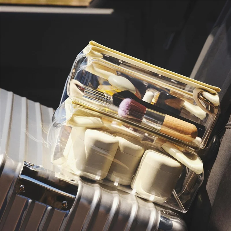 Carry On Travel Essential 3Pcs 1.32Oz Body Care Capsule Set Magnetic Container With Lids